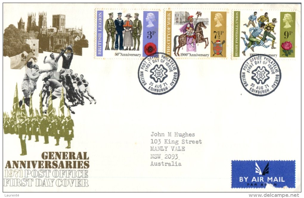 (905) FDC Cover - UK - Anniversaries 1971 - 1952-1971 Pre-Decimal Issues