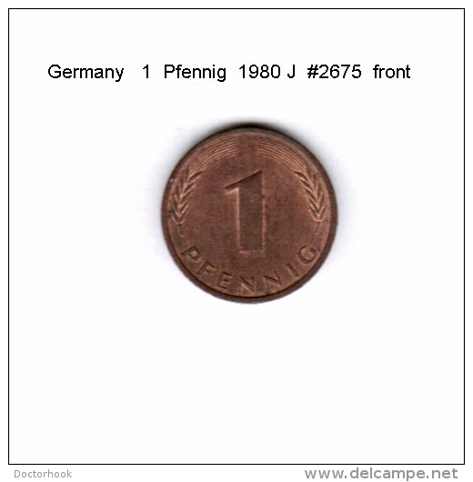 GERMANY   1  PFENNIG  1980 J   (KM # 105) - 1 Pfennig