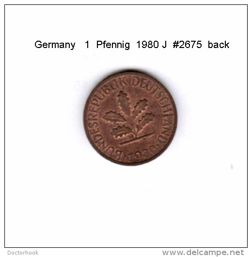 GERMANY   1  PFENNIG  1980 J   (KM # 105) - 1 Pfennig