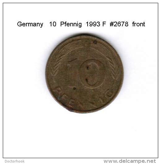 GERMANY   10  PFENNIG  1993 F   (KM # 108) - 10 Pfennig