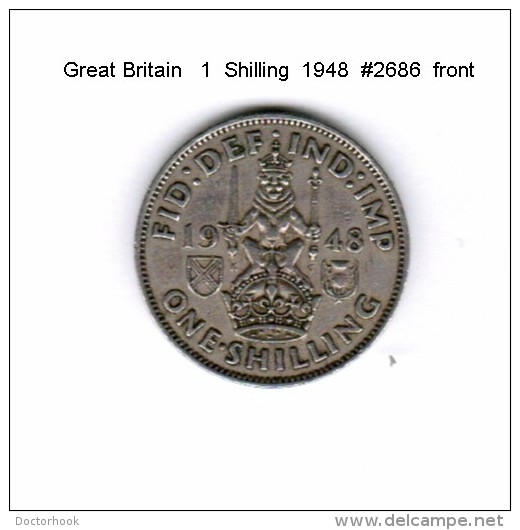 GREAT BRITAIN   1  SHILLING  1948  (KM # 864) - I. 1 Shilling