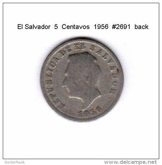 EL SALVADOR   5  CENTAVOS  1956  (KM # 134) - Salvador