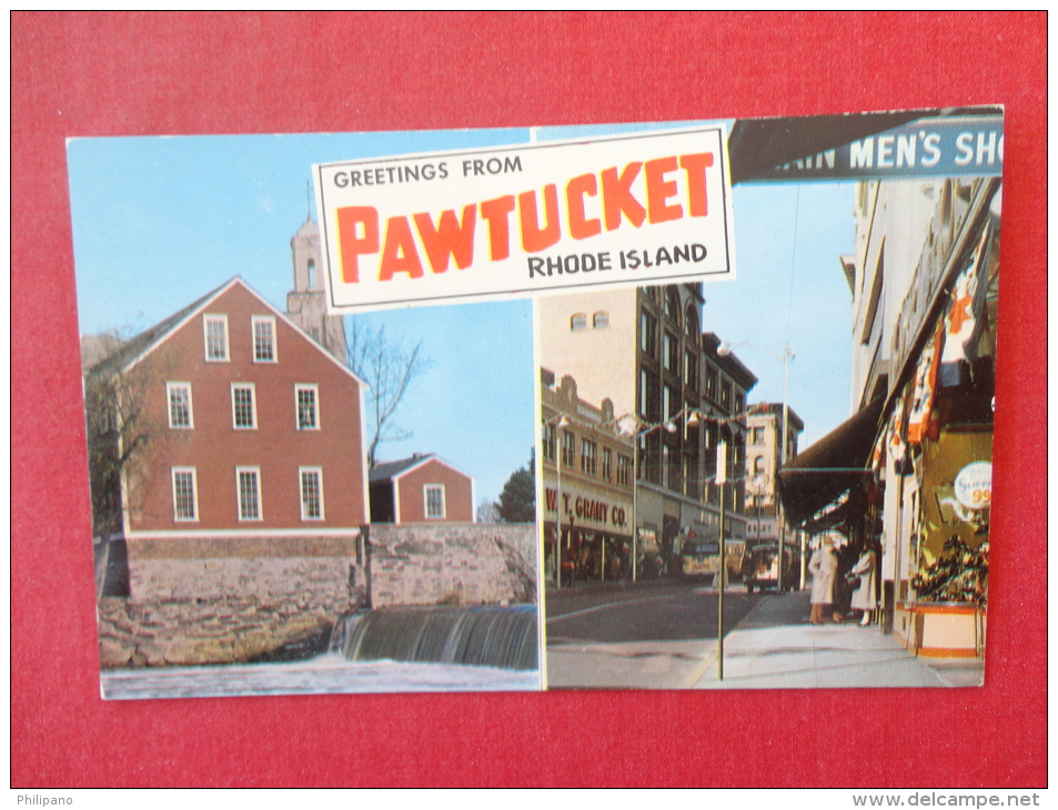 - Rhode Island > Pawtucket  Greetings With Main Street     Not Mailed - Ref 1071 - Pawtucket