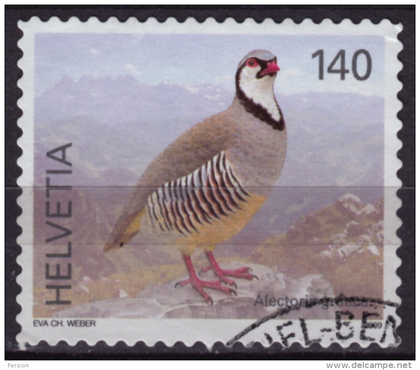 Rock Partridge - Alectoris Graeca - BIRD - 2009 Switzerland - Used - Rebhühner & Wachteln