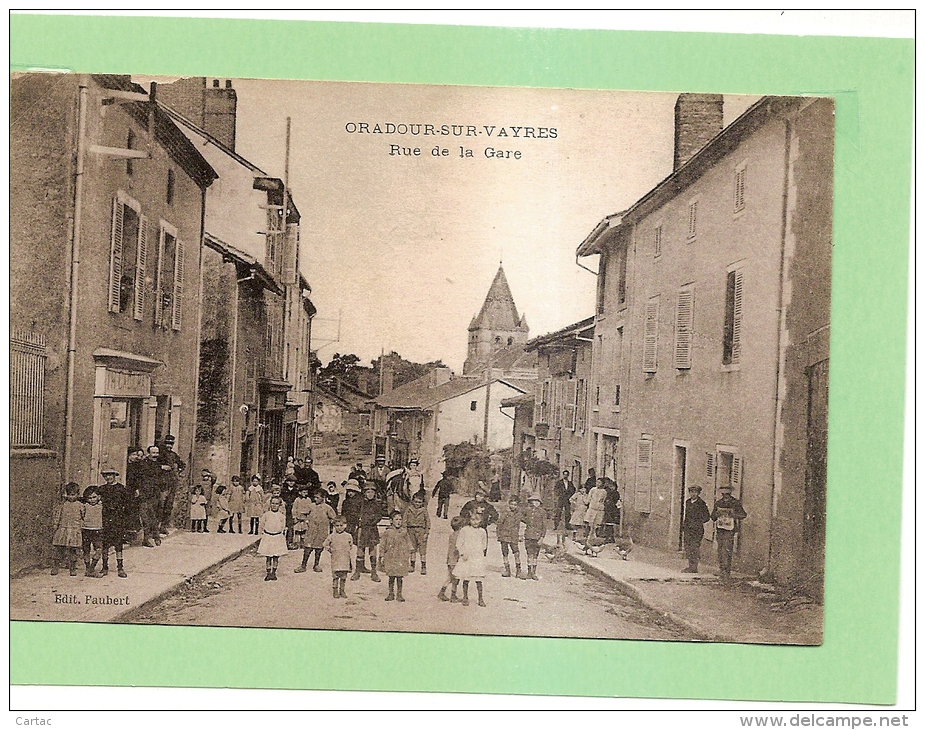 CPA87 - ORADOUR SUR VAYRES - RUE DE LA GARE - état Voir Descriptif - Oradour Sur Vayres