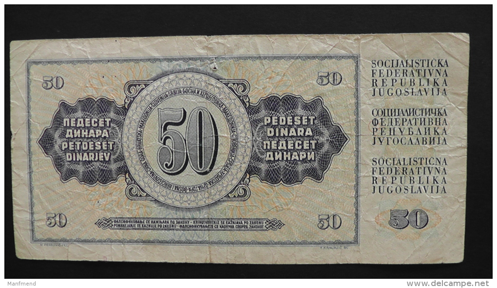 Yugoslavia - P 83b - 50 Dinara - 1968 - F - Look Scan - Jugoslawien