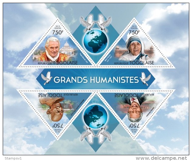 Togo. 2013 Great Humanist. (407a) - Mother Teresa