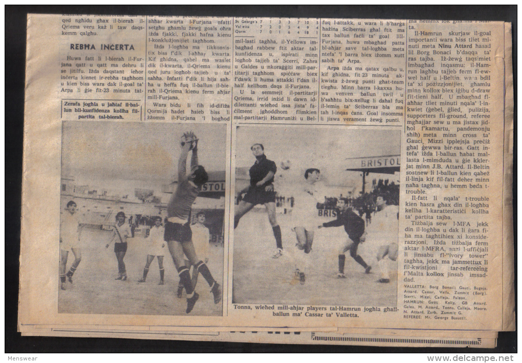 MALTA - (  SPORTS ) FULL NEWS PAPER /   1968 - Unclassified