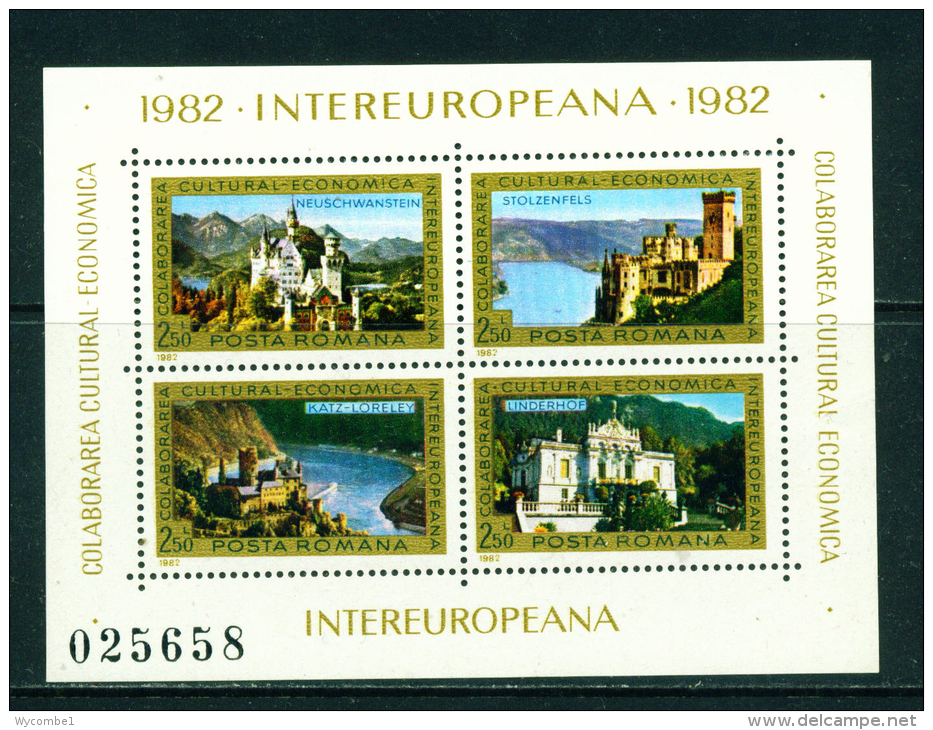 ROMANIA - 1982  European Cooperation Miniature Sheet  Unmounted Mint - Unused Stamps