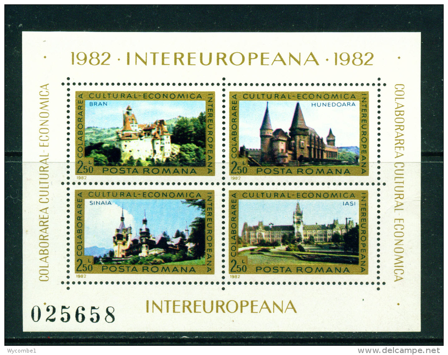 ROMANIA - 1982  European Cooperation Miniature Sheet  Unmounted Mint - Ongebruikt