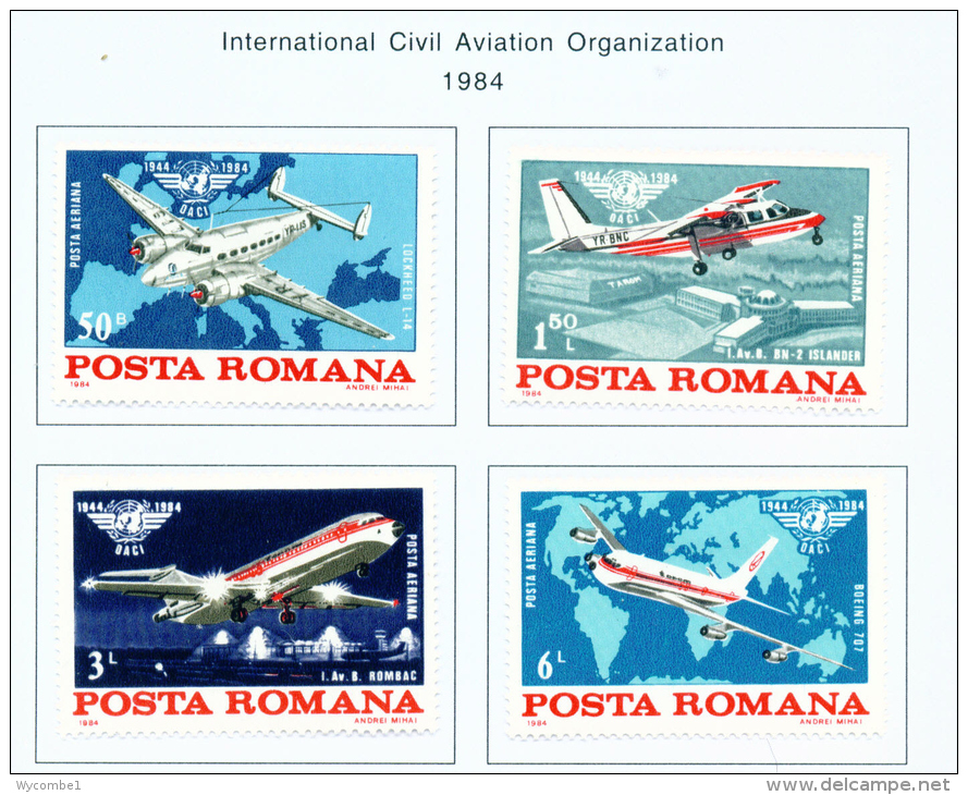 ROMANIA - 1984  Air  ICAO  Mounted Mint - Ongebruikt