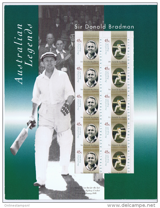 Australia 2001 Souvenir Pack, Sir Donald Bradman, Australian Legends - Ungebraucht