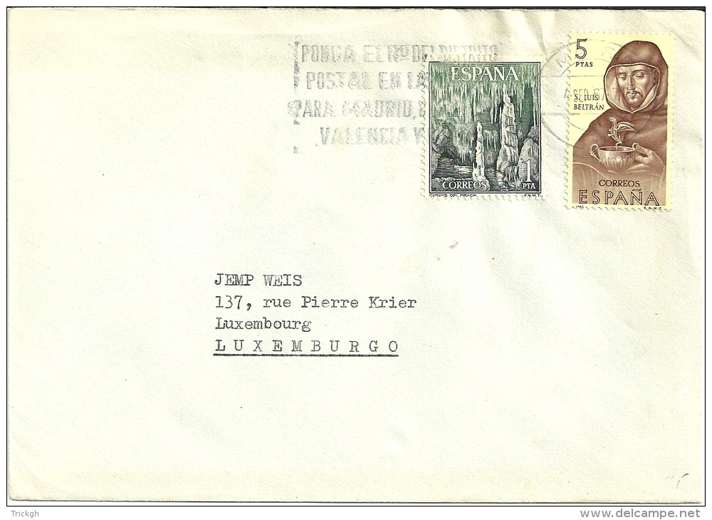 Espana 1967 Madrid &gt;&gt; Luxemburg - Lettres & Documents