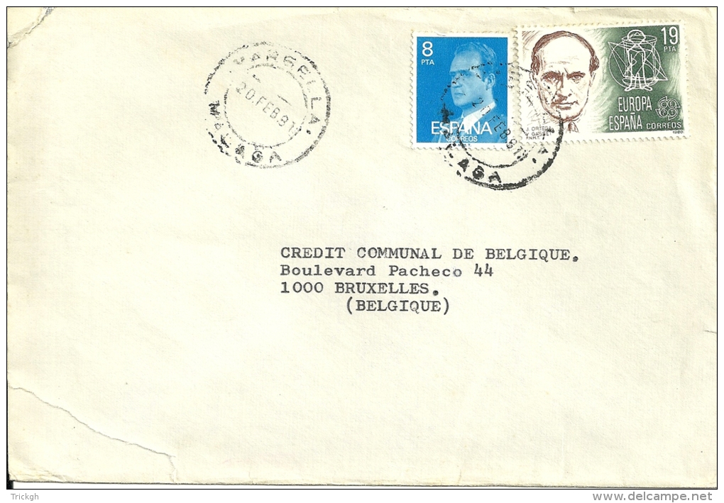 Espana 1981 Marbella Malaga &gt;&gt; Bruxelles (B) - Lettres & Documents