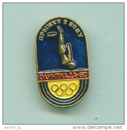 Olympic Pin -  Swimming Diving Pin USSR Moscow ´80 Olympic Games - Olympische Spiele