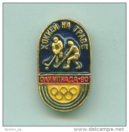 Olympic Pin -  Field Hockey Pin Moscow 80 Olympic Games - Giochi Olimpici