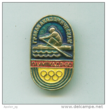 Olympic Pin -  GamesRowing Pin USSR Moscow'80 Olympic - Olympic Games