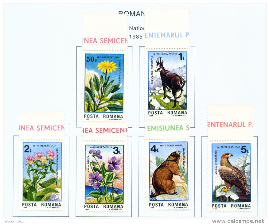ROMANIA - 1985  Retezat National Park  Mounted Mint - Unused Stamps