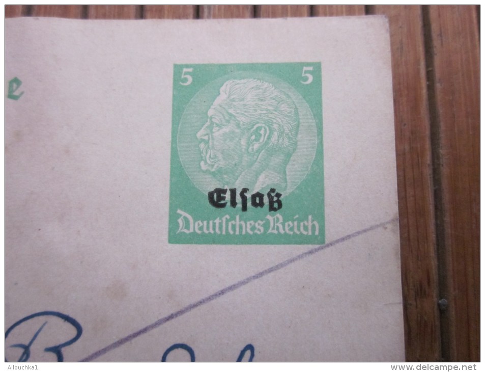 SAARBUCKEHEIM 1940 Entier Postaux Deutsche Reichspost Postkarte Allemagne Alsace-Lorraine &gt; KIER 1 Paquet Stoff 8 Kg - Briefe U. Dokumente
