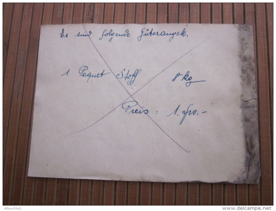 SAARBUCKEHEIM 1940 Entier Postaux Deutsche Reichspost Postkarte Allemagne Alsace-Lorraine &gt; KIER 1 Paquet Stoff 8 Kg - Briefe U. Dokumente