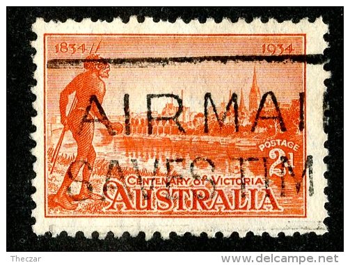 1585x)  Australia 1934 - Sc # 142  Used  ( Catalogue $2.25) - Ungebraucht