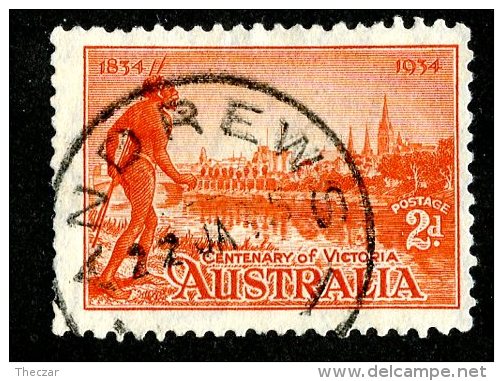 1586x)  Australia 1934 - Sc # 142a (11 1/2)  Used  ( Catalogue $4.50) - Neufs