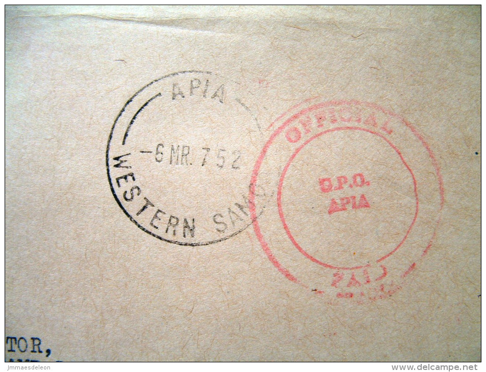 Samoa And Sisifo 1975 Western Samoa Official Cover To England - Samoa