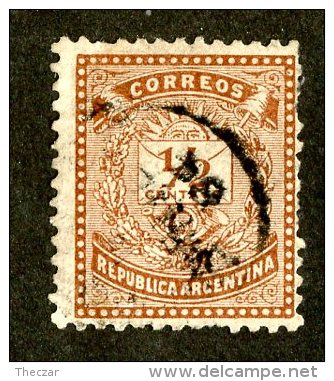 1613x)  Argentina 1882 - Sc #43  Used  ( Catalogue $1.50) - Usados