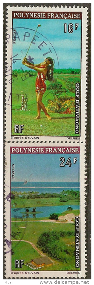 FRENCH POLYNESIA 1974 Golf SG 177/8 U YZ241 - Used Stamps