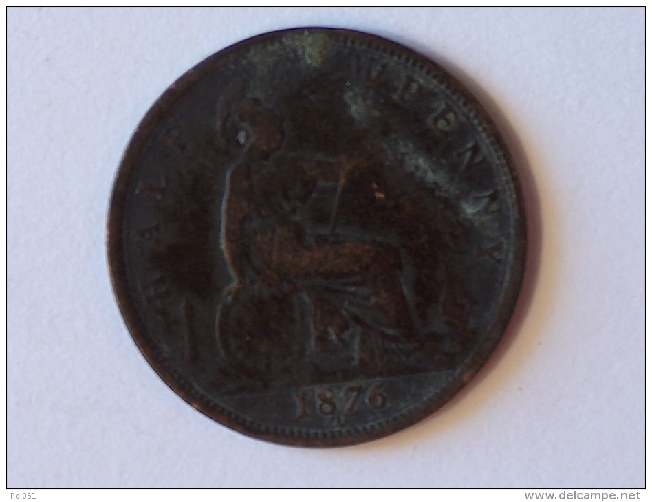 Grande-Bretagne 1/2 Half Penny 1876 H - C. 1/2 Penny