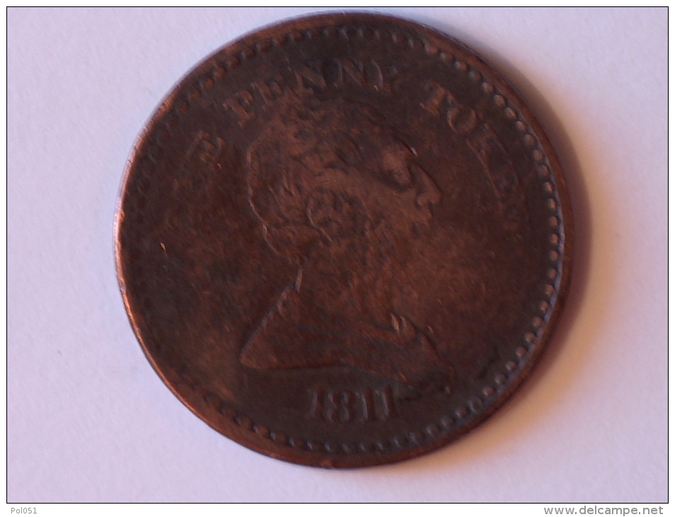 Grande-Bretagne One Penny Token 1811 Civitas Bristol - Andere & Zonder Classificatie