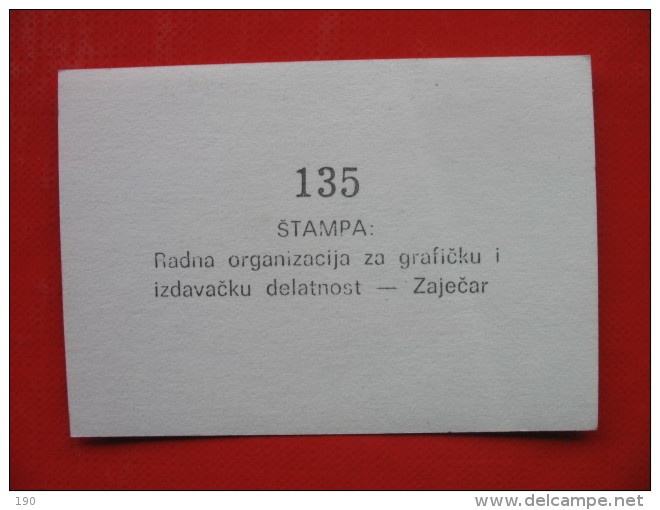 STAMPA:Radna Organizacija Za Graficku I Izdavacku Delatnost-Zajecar 135  AUTO - Other & Unclassified