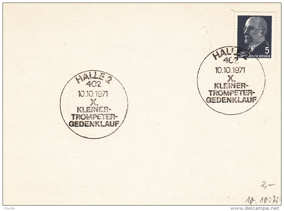 Athletics: DDR Halle 1971 X. Kleiner Trompeter Gedenklauf  (G42-59A) - Athletics