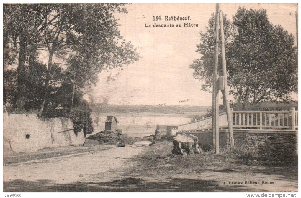 35 ROTHENEUF LA DESCENTE AU HAVRE  CIRCULEE 1928 - Rotheneuf