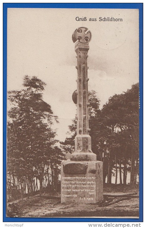 Deutschland; Berlin; Grunewald; Schildhorn Denkmal; 1920 - Grunewald