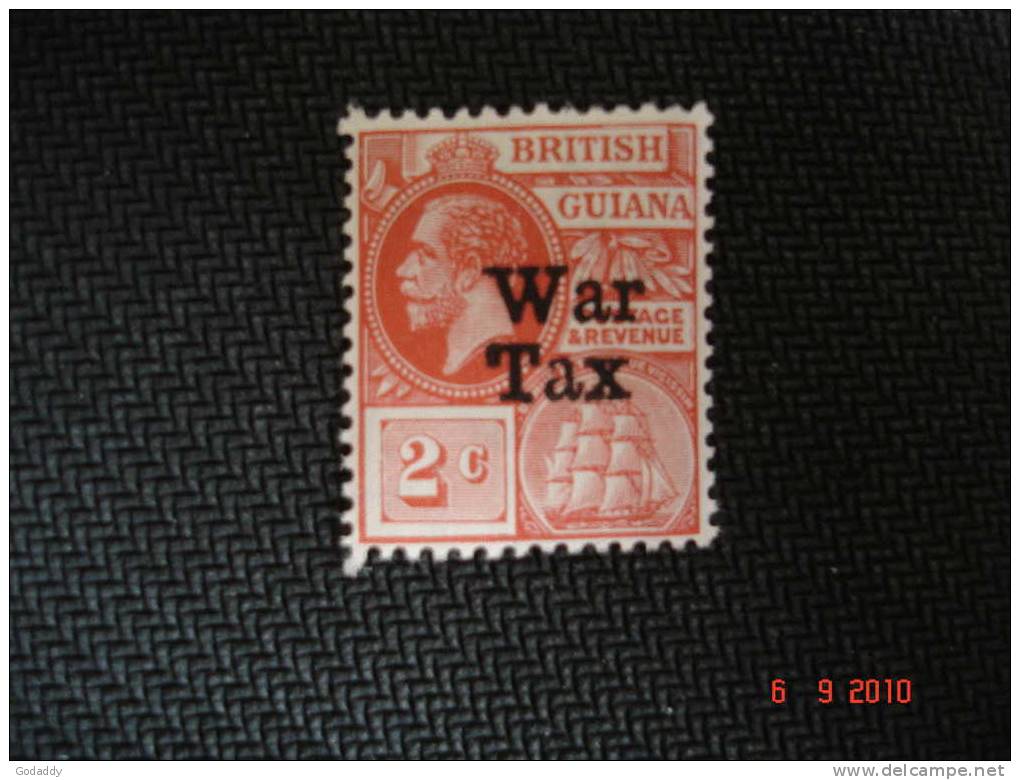 British Guiana 1918 2 Cent Red Overprint ´War Tax´ SG271 MNH - British Guiana (...-1966)