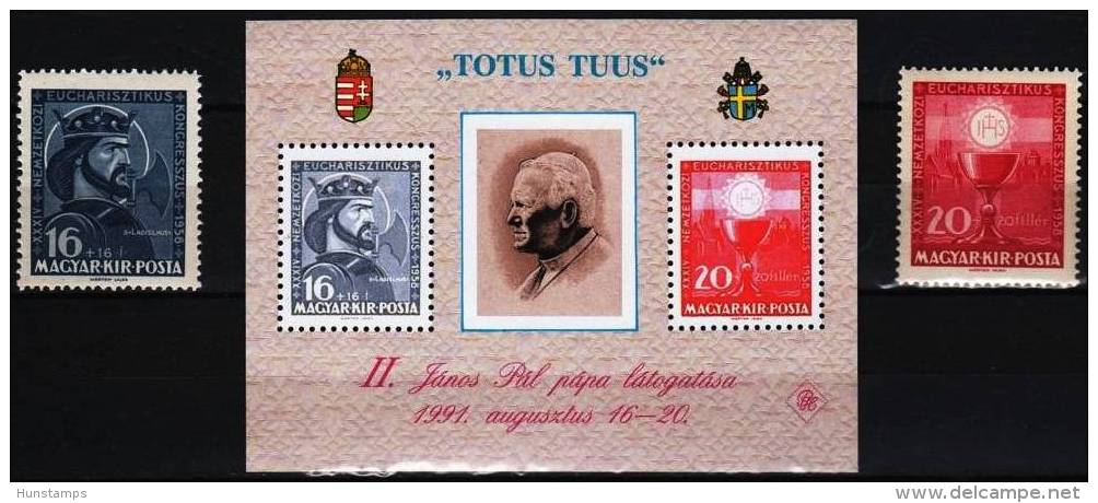 Hungary 1938-1991. II. John Paul Pope Original Set (year: 1938.) + Commem. Sheet  MNH (**) ! - Commemorative Sheets