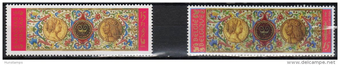 Hungary 1993. Konig Matthias Stamp From Belgium And Hungary In Pair ! MNH (**) - Varietà & Curiosità