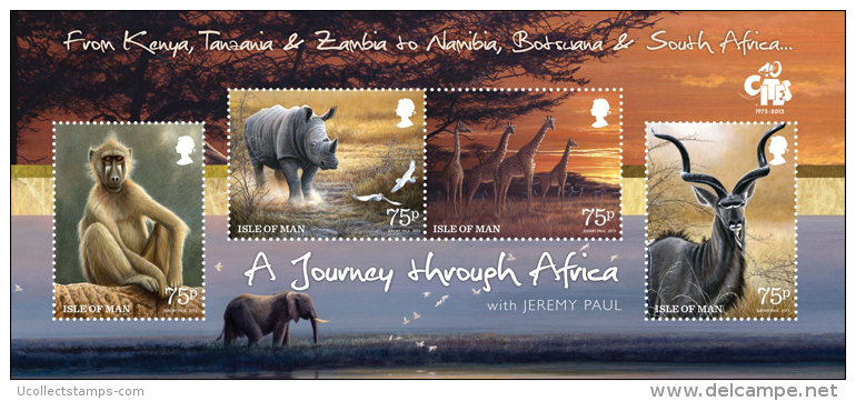 Isle Of Man    2013  Journey Through Africa  Postfris/mnh - Unused Stamps