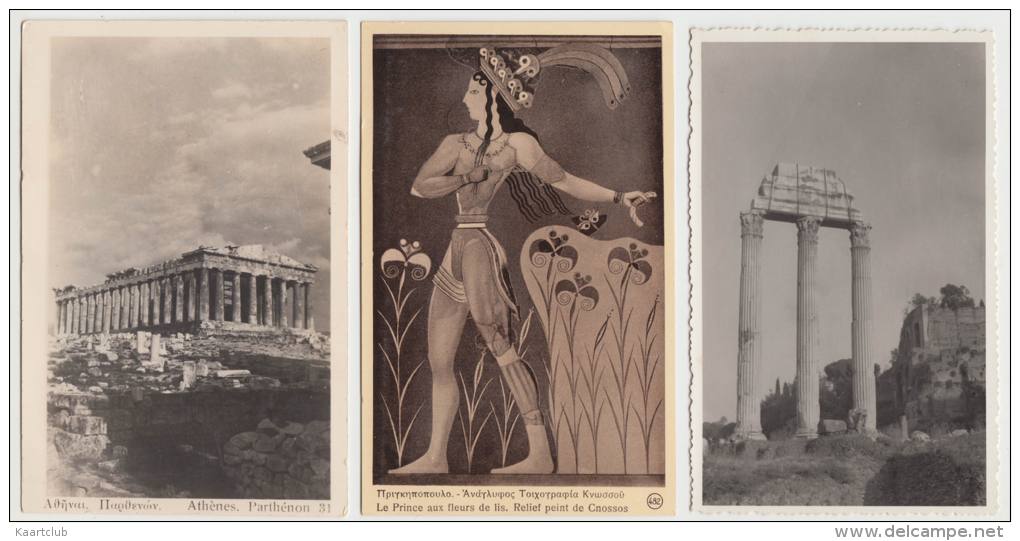 7 OLD POSTCARDS:   Grèce / Greece / Griechenland  / Griekenland - (3 Scans) - 5 - 99 Postkaarten