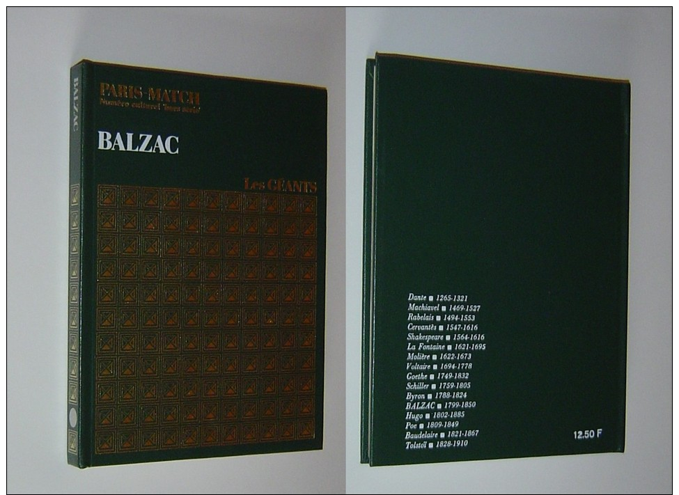 BALZAC Numéro Culturel Hors Série PARIS MATCH LES GEANTS - Biographie