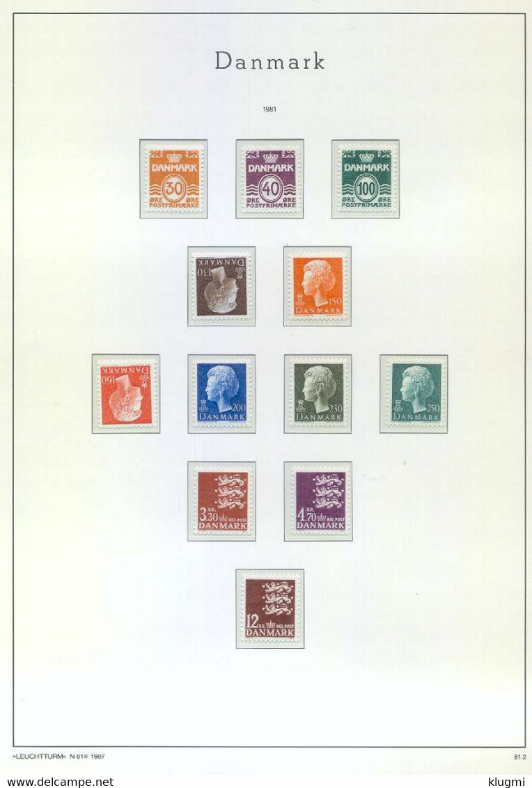 DÄNEMARK DANMARK [1981] Jahrgang ( **/mnh ) Auf Leuchtturm - Full Years