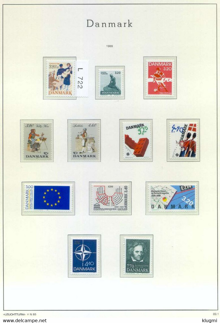 DÄNEMARK DANMARK [1989] Jahrgang ( **/mnh ) Auf Leuchtturm - Full Years