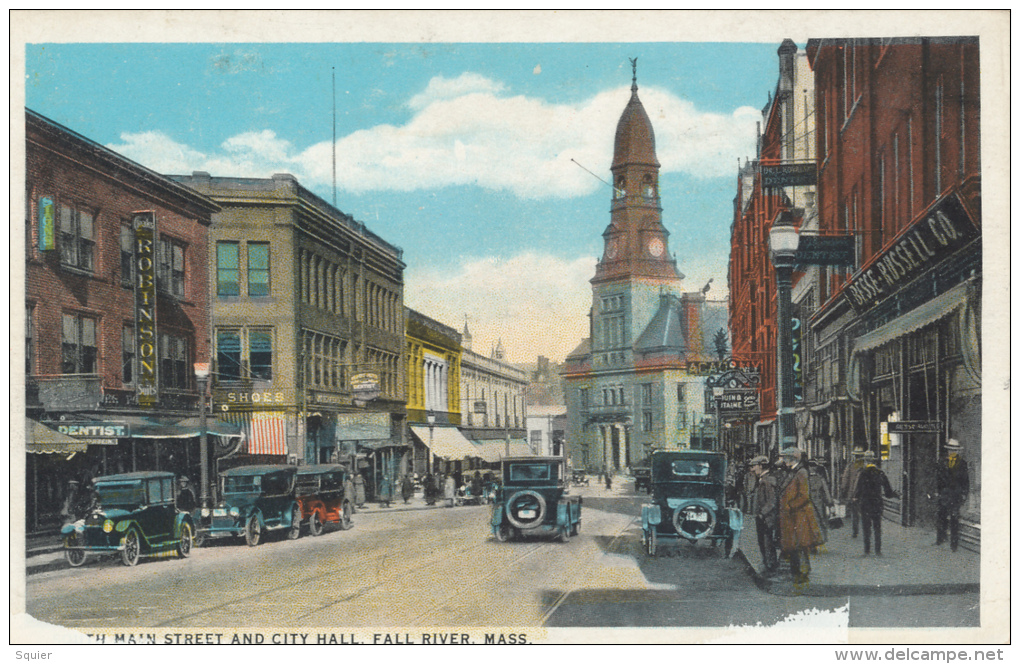 Fall River, Main Street, City Hall, Robinson, Besse Russell - Fall River