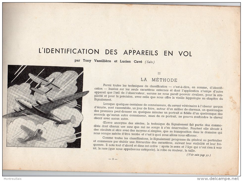 Editions Tony VASSILLIERE, Tomme 2, Air Album Bis, 23 Pages, Identification Avion Guerre - Luchtvaart