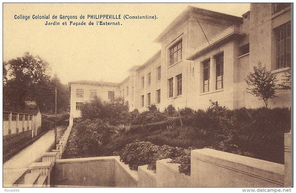 Cp Afrique Algérie PHILIPPEVILLE Collège Colonial De Garcons ( Constantine ) ENV De La Caserne Des Zouaves - Skikda (Philippeville)