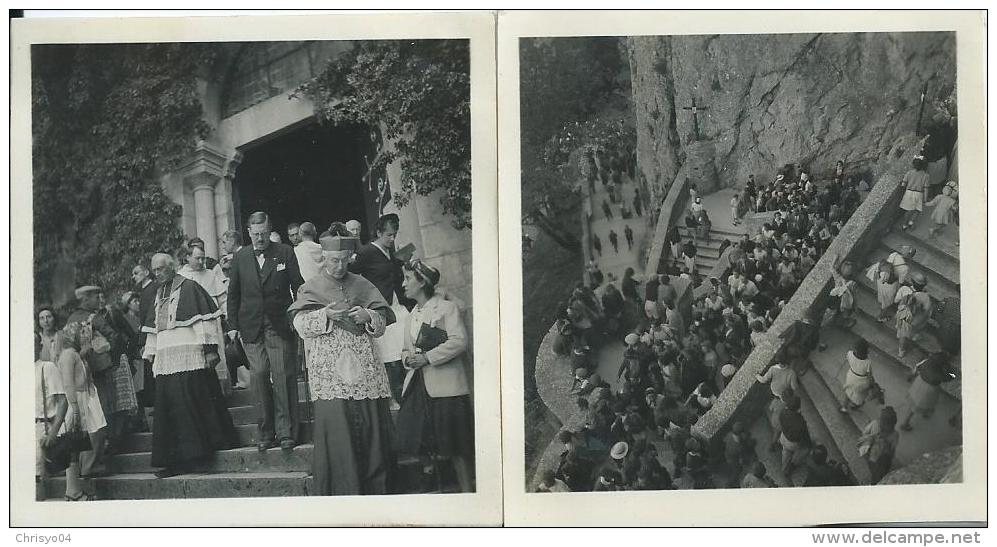 39Gm      83 Sainte Baume Lot De 2 Photos Montée Et Sortie De La Grotte En 1943 - Bormes-les-Mimosas