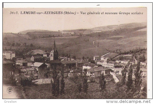 LAMURE SUR AZERGUES (RHONE) 3615 VUE GENERALE ET NOUVEAU GROUPE SCOLAIRE - Lamure Sur Azergues