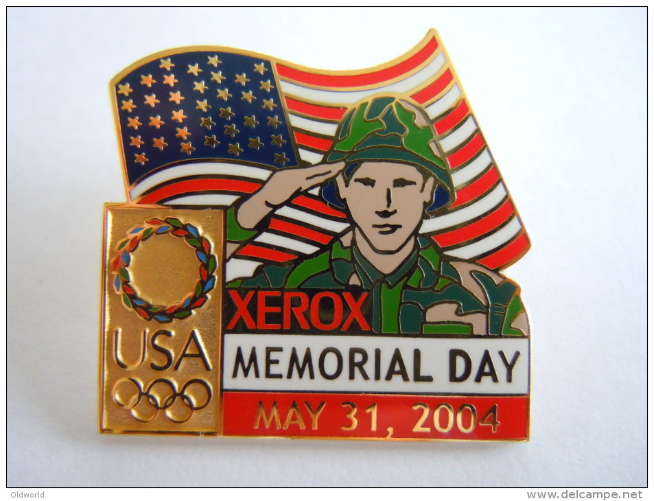 Pins Pin's Memorial Day May 31 2004 Xeros USA Sponsor Jeux Olympique. Olympische Spelen - Militair & Leger