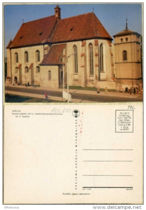 Ak Polen - Wielun  - Kirche,church,Eglise Et Clocher - - Iglesias Y Catedrales